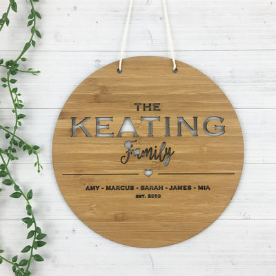 The Family Wall Hanging (round)