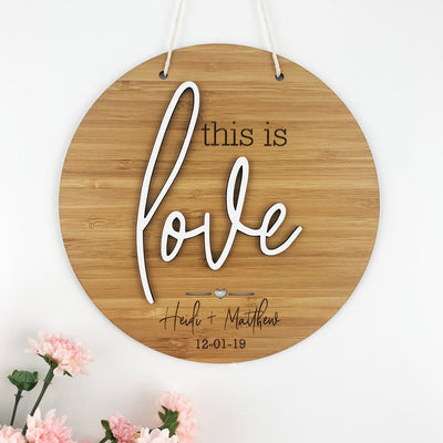 This Is Love 3D Wall Hanging