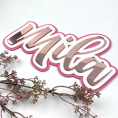 Triple Layer Acrylic Name Plaques (2 sizes)