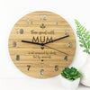 Time Spent Bamboo Wall Clock - Mother's Day