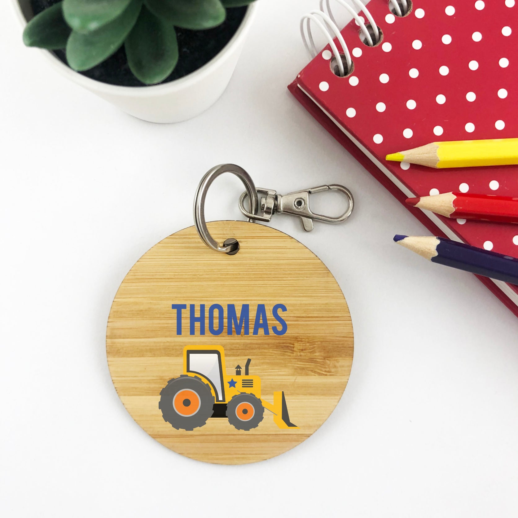 Tractor Personalised Bag Tag