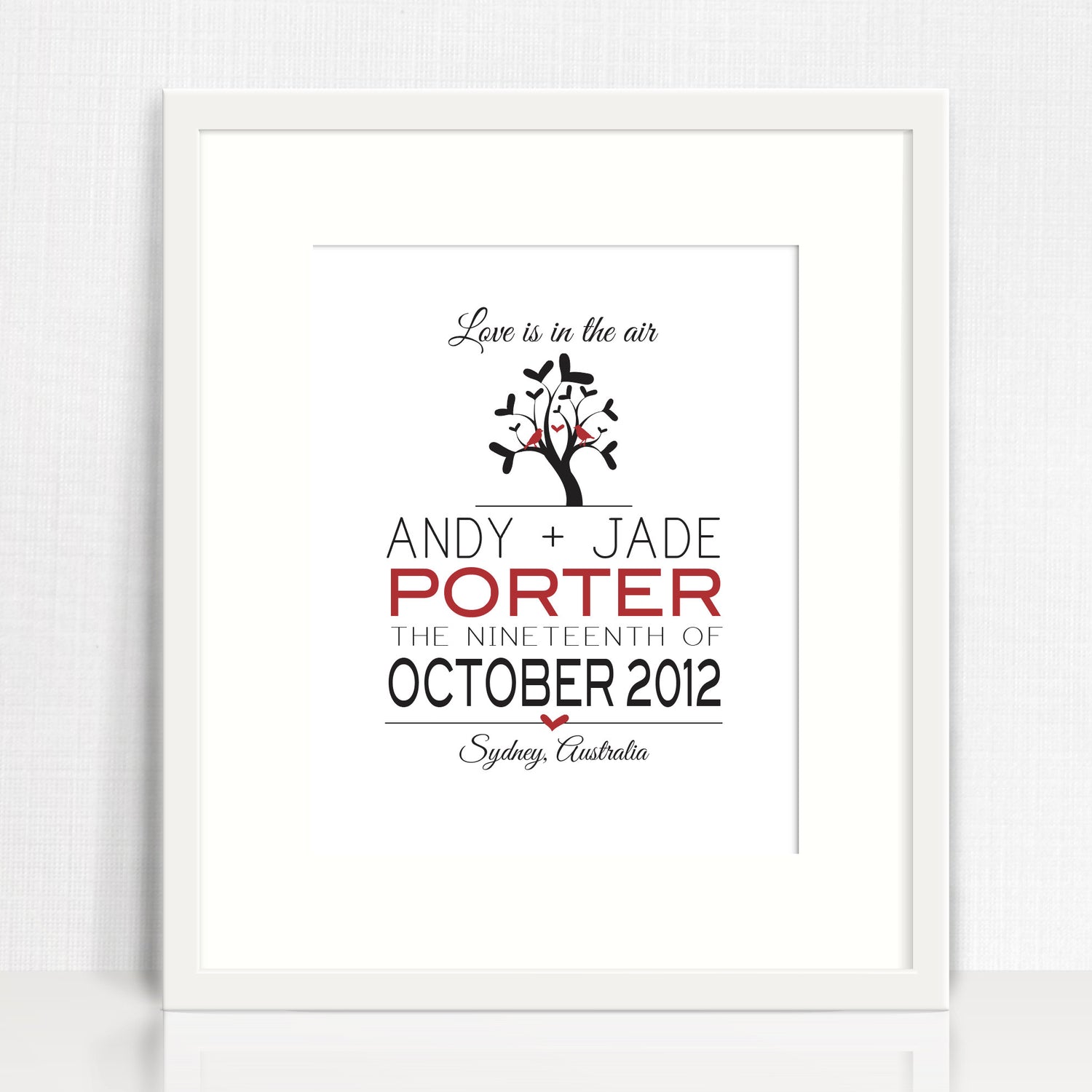 Tree Of Hearts Love Print