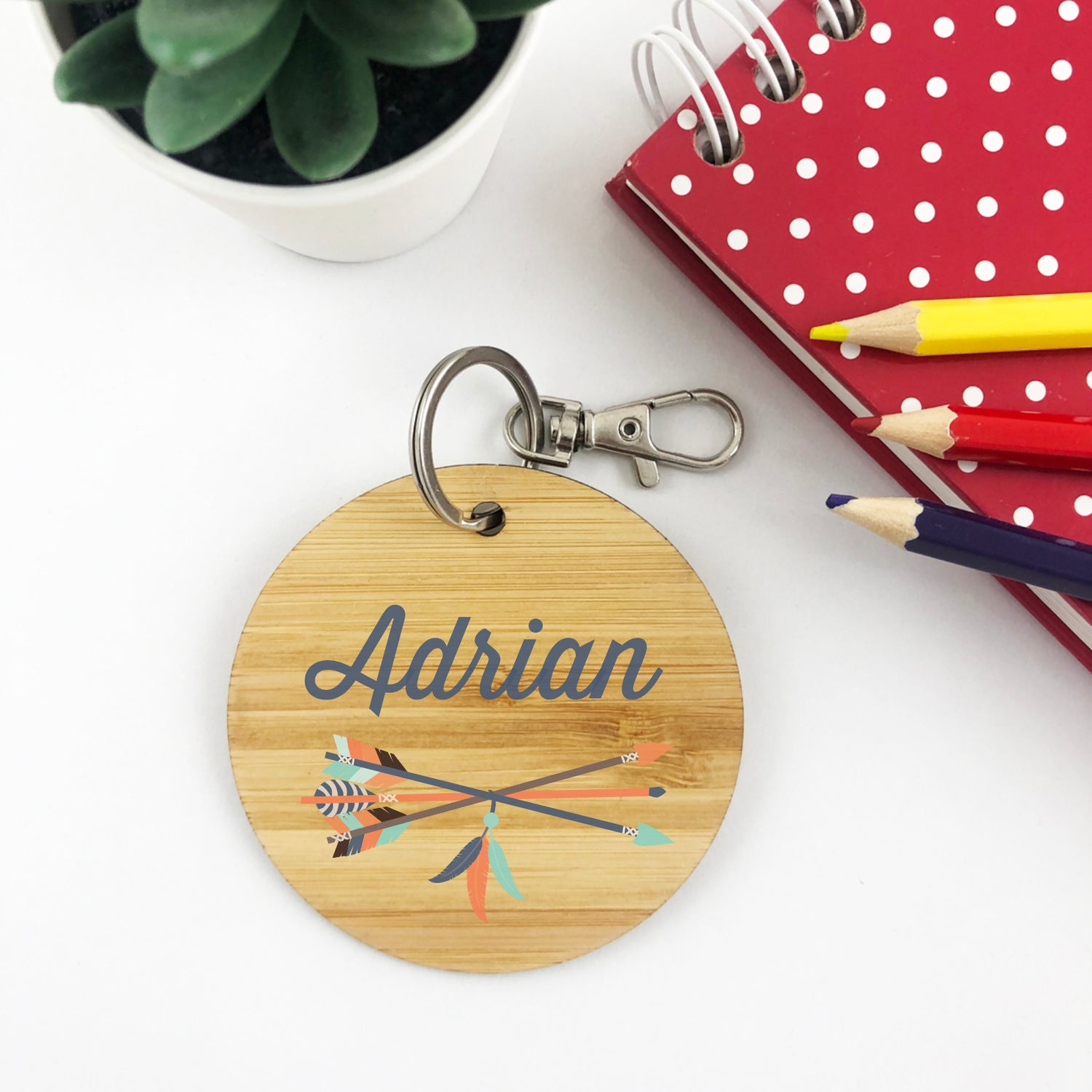 Tribal Arrows Personalised Bag Tag