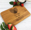 Two People One Love Bamboo Serving Board