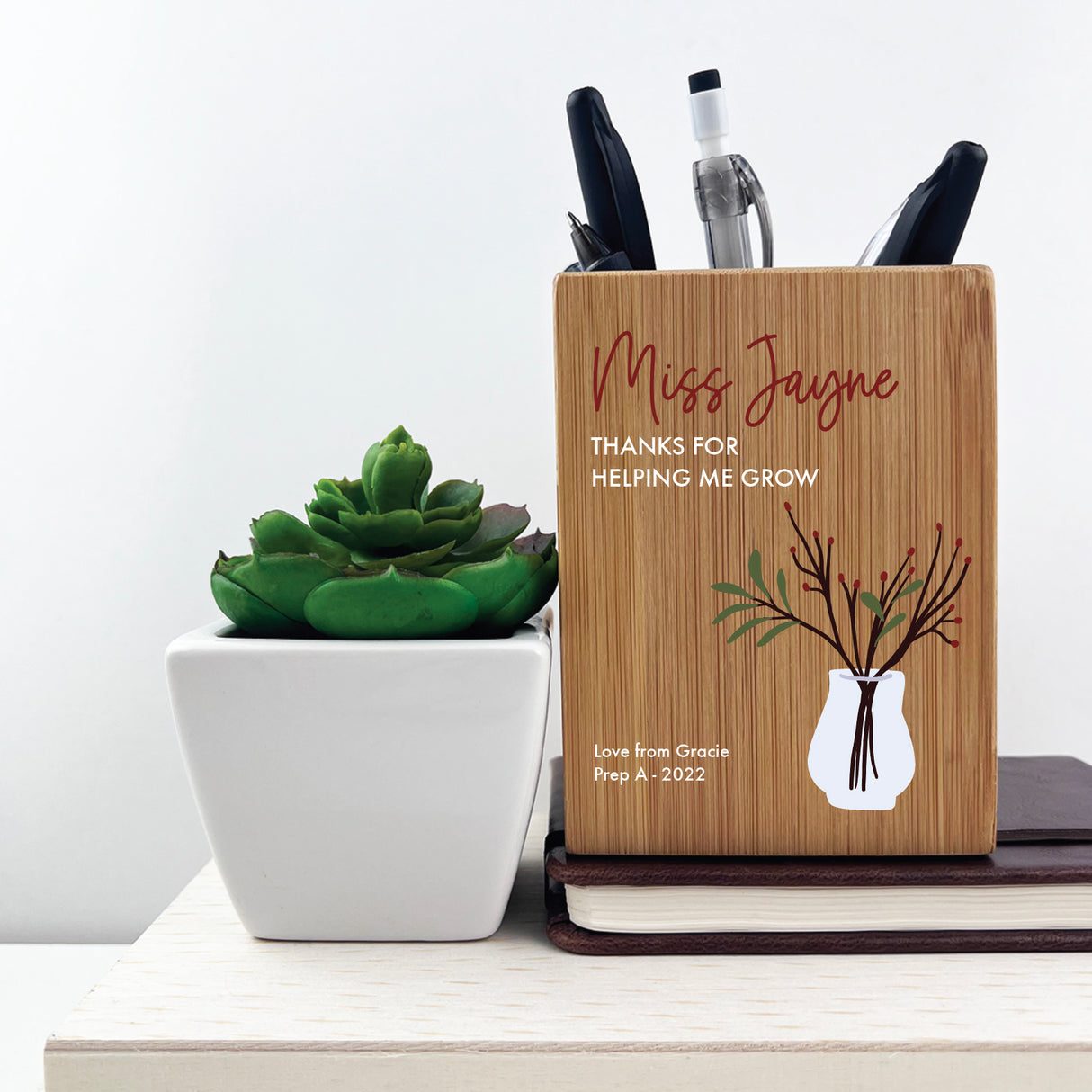 Vase Personalised Pencil Pot