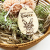 Personalised Wooden Easter Bunny Egg Tag