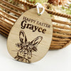 Personalised Wooden Easter Bunny Egg Tag