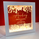 Vintage Flowers Personalised Light Frame