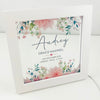 Vintage Flowers Personalised Light Frame