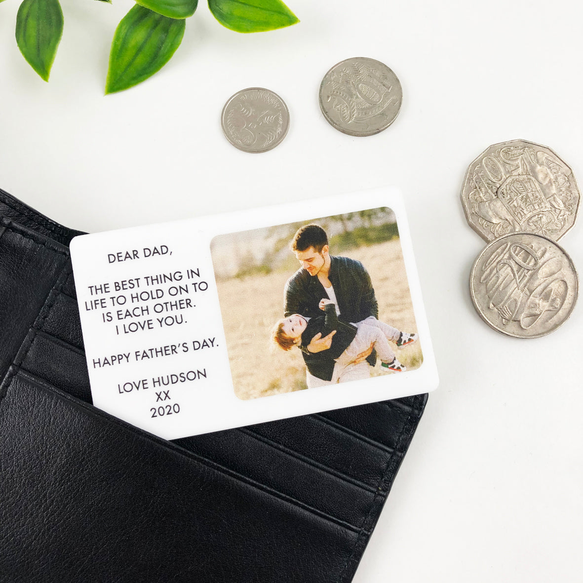 Personalised Acrylic Wallet Photo Card Insert