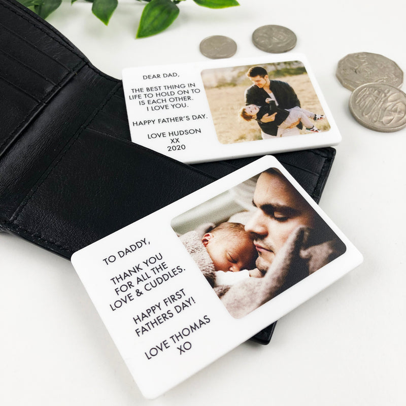 Personalised Acrylic Wallet Photo Card Insert
