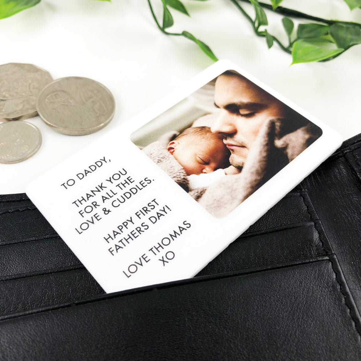 Personalised Acrylic Wallet Photo Card Insert