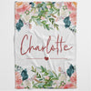 Watercolour Flowers Personalised Blanket