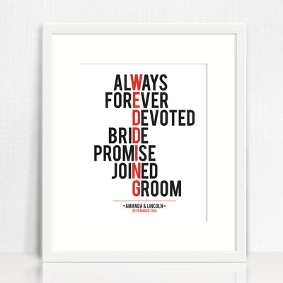 Wedding Typographic Print