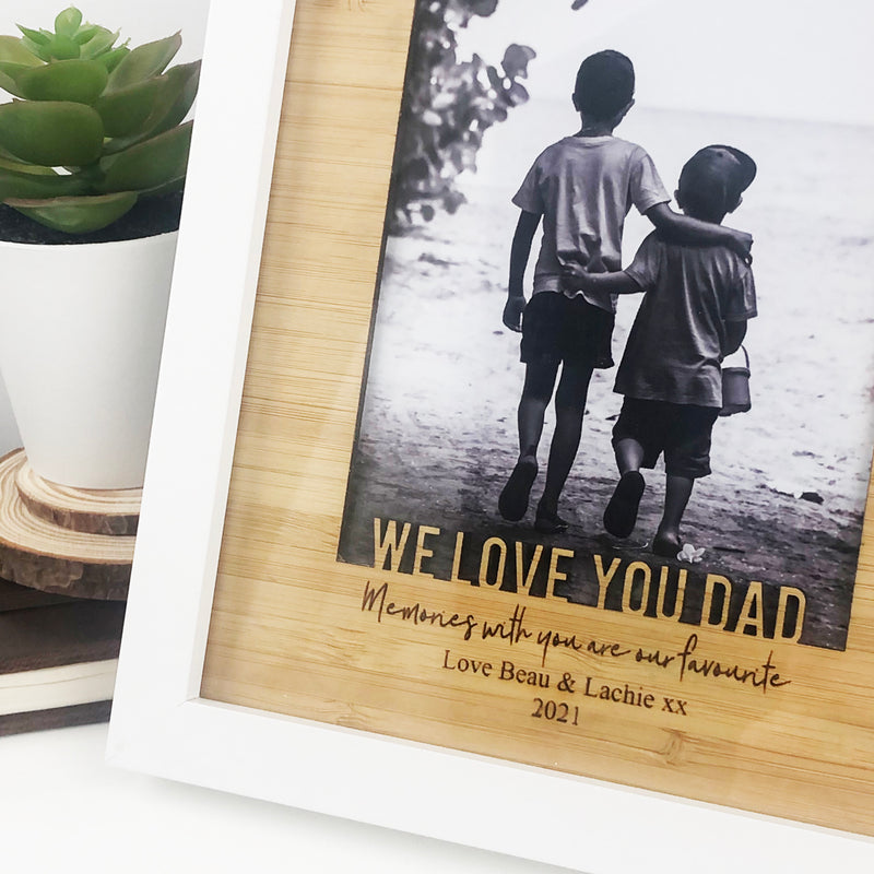 Personalised Frame with Bamboo Insert