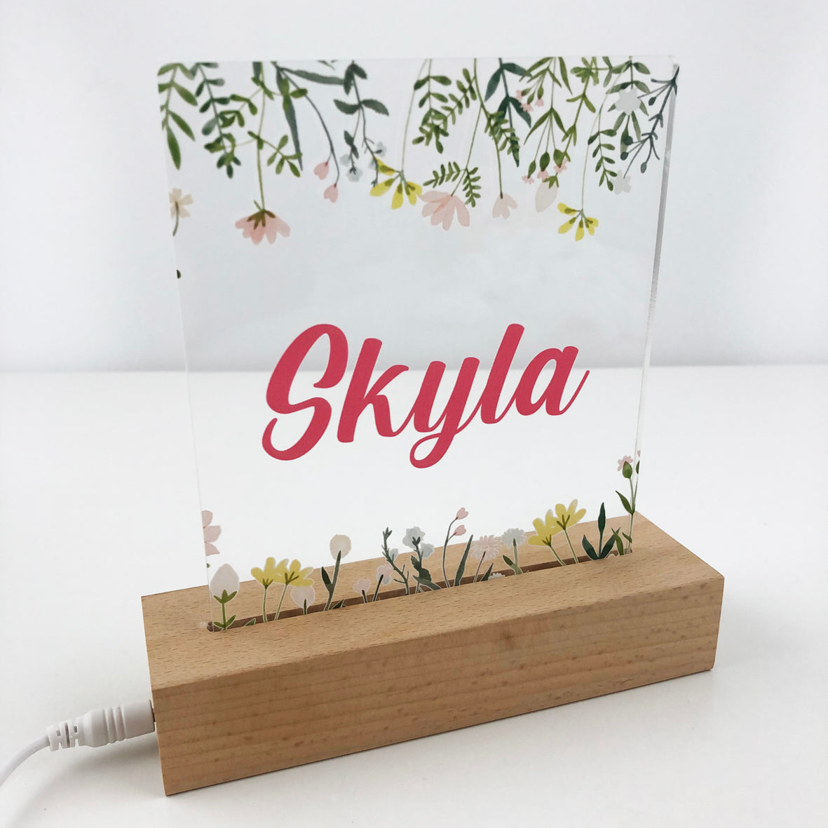 Sweet Flowers Personalised Night Light