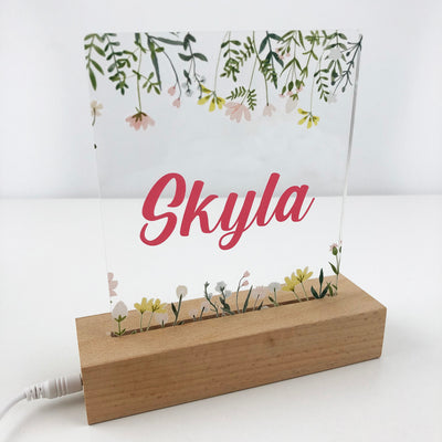 Sweet Flowers Personalised Night Light