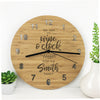 Wine O'Clock Bamboo Clock