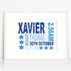 Xavier Text Birth Print