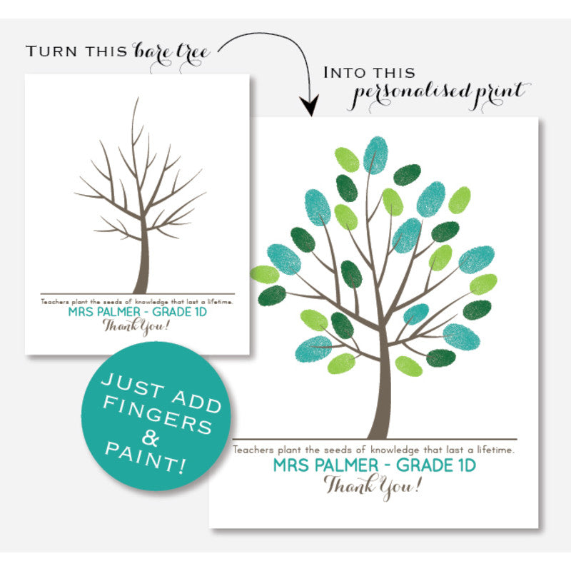 Teacher Finger Painted Tree (downloadable file)